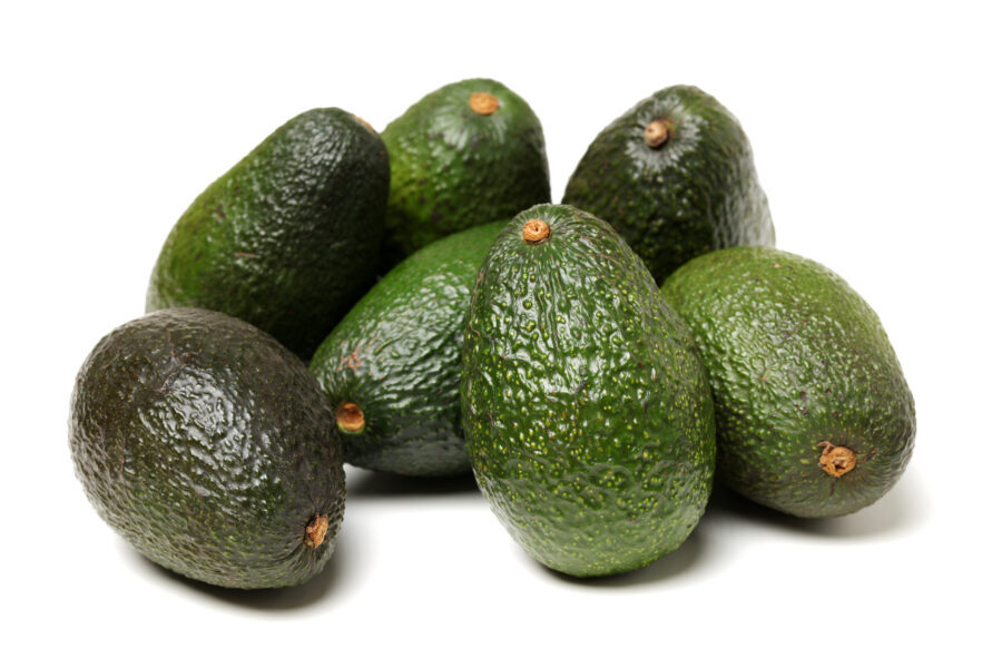 Avocado on a white background Produce