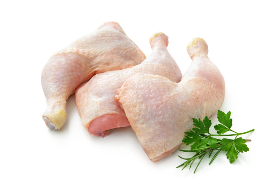 Raw chicken legs isolated on white Meat
